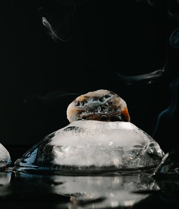 Abstract crystal ice representing visual clarity and focus